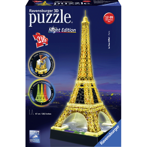 3D Puzzle Eiffelturm bei Nacht