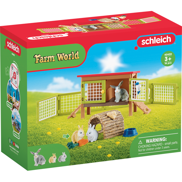 Kaninchenstall Farm World Schleich