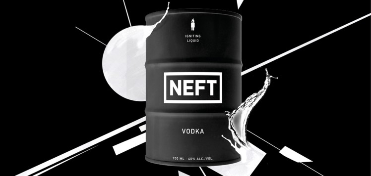 Der NEFT Premium-Vodka.